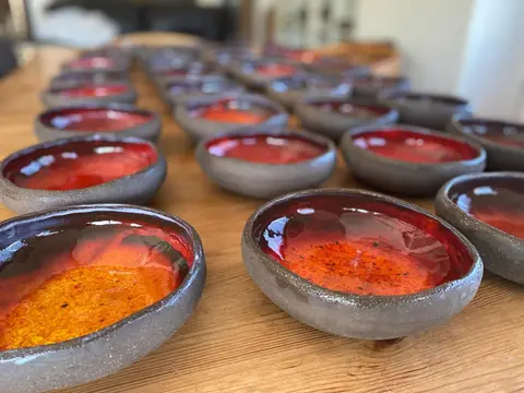 Yine klasik çorba ve salata , meze tabağımız kırmızısı